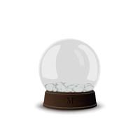 Snow globe isolated on white background for your creativity vector