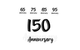 Set Year Anniversary White Background Color Vector Template Design Illustration