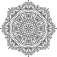 diseño de mandala musulmán único de moda de lujo vector