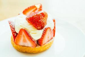 Sweet dessert with strawberry tart photo