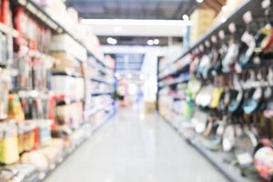 Abstract blur supermarket in department store photo