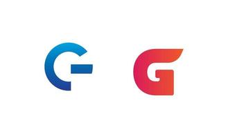 elemento de vector de diseño de logotipo inicial g aislado