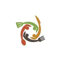servicio de restaurante icono de símbolo de plantilla de logotipo abstracto vector