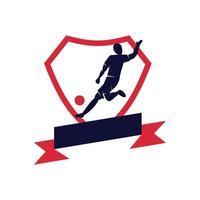 fútbol fútbol insignia plantillas de diseño de logotipo vector de deporte