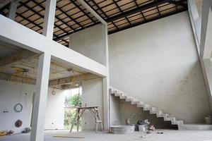 Perspective interior modern design of house under construction photo