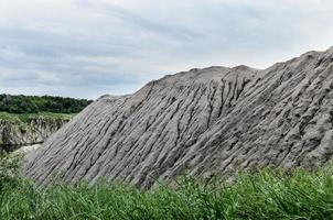 Heap of gravel with water stains photo