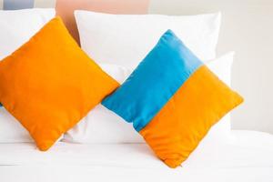 Pillows on a bed photo