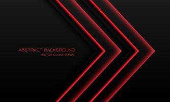 Abstract red light neon arrow direction on black with blank space design modern futuristic technology background vector illustration.