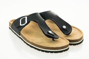 Men leather sandal and flip flop shoes photo