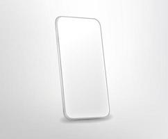 moderno smartphone premium blanco. maqueta de vector en capas