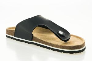 Men leather sandal and flip flop shoes photo