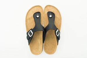 Men leather sandal and flip flop shoes photo