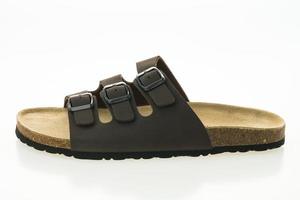 Men leather sandal and flip flop shoes photo