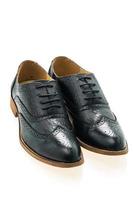 Black leather shoes photo