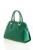 hermoso bolso verde de moda de lujo y elegancia. foto