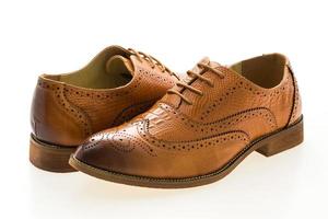 Brown leather shoes photo