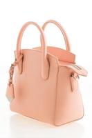 Beautiful elegance and luxury fashion pink women handbag photo