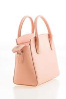 Beautiful elegance and luxury fashion pink women handbag photo