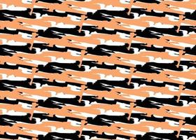 Vector texture background, seamless pattern. Hand drawn, orange, black, white colors.