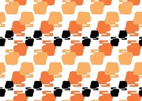 Vector texture background, seamless pattern. Hand drawn, orange, black, white colors.