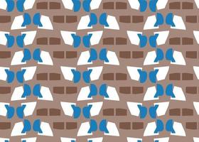 Vector texture background, seamless pattern. Hand drawn, brown, blue, white colors.