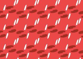 Vector texture background, seamless pattern. Hand drawn, red, white colors.