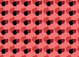 Vector texture background, seamless pattern. Hand drawn, black, red colors.