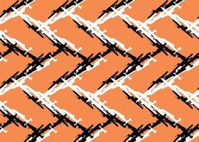 Vector texture background, seamless pattern. Hand drawn, orange, black, white colors.