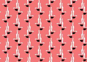 Vector texture background, seamless pattern. Hand drawn, red, white, black colors.