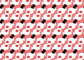 Vector texture background, seamless pattern. Hand drawn, red, white, black colors.