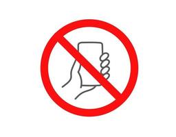 Dont use smartphone sign. Vector concept