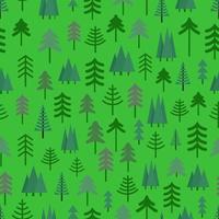 Seamless pattern with green trees vector