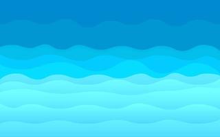 Blue abstract ocean waves vector background