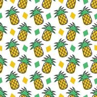 pineapple seamless pattern background vector