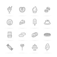 dessert vector line icons
