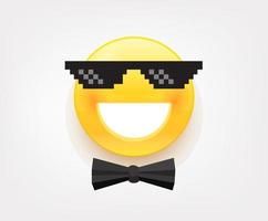 Laughing face isolated on white background vector