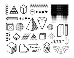 Vector design elements vector set. Trendy graphic elements