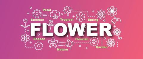 flower vector trendy banner