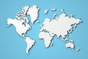 world map paper art vector