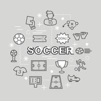 soccer minimal outline icons