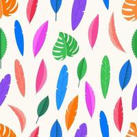 Seamless pattern of color leaves. Vector background
