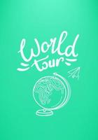 World tour concept. Travel logo vector