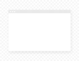 ventana del navegador de Internet en blanco. maqueta de vector
