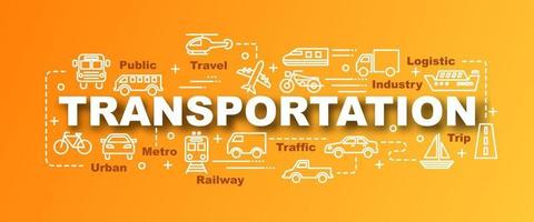 transportation vector trendy banner