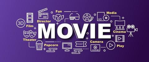 movie vector trendy banner