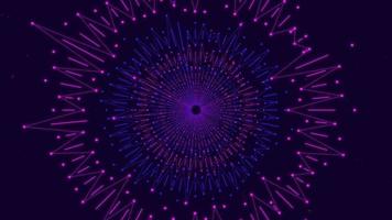 Colorful Circle Tunnel Sound Wave Background video