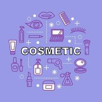 cosmetic minimal outline icons vector