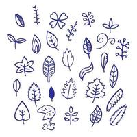leaf doodle vector design