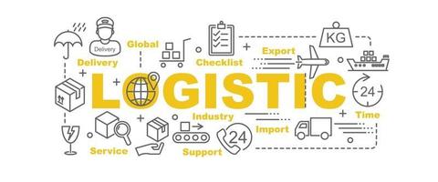 logistic vector banner