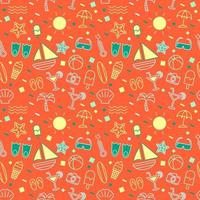 summer seamless pattern background vector